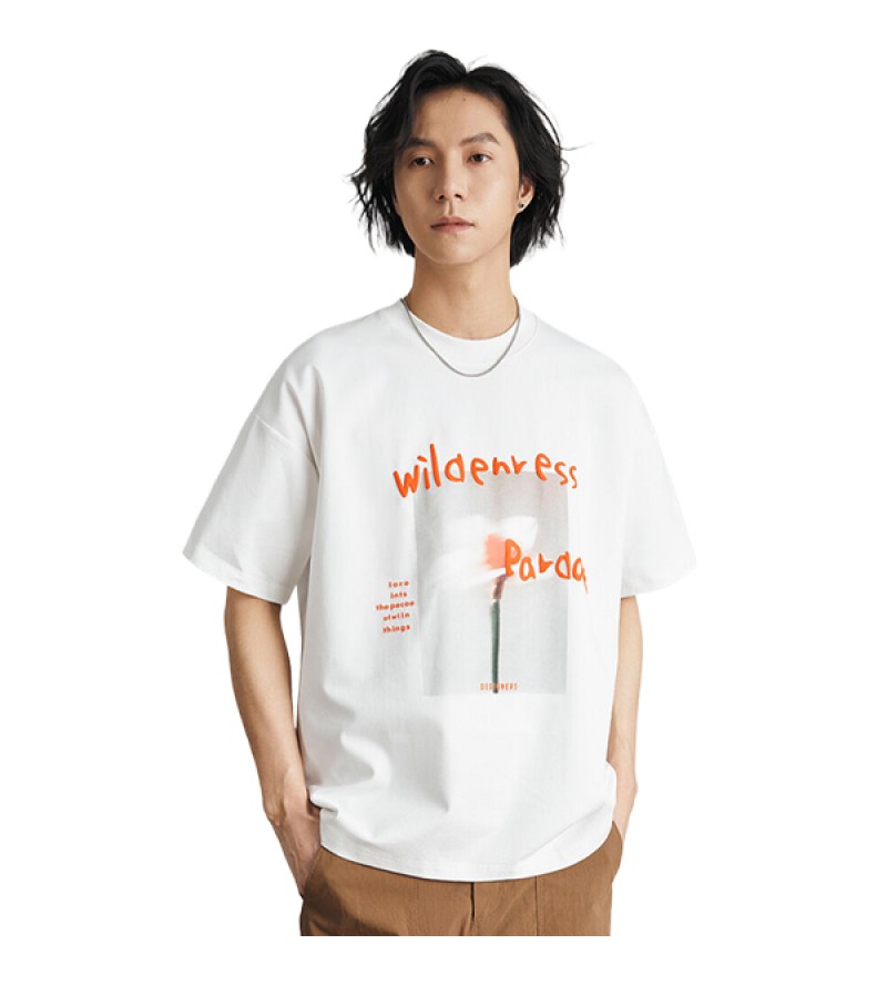 2024 Retro T-Shirt Sciolto Tempo Libero Girocollo Stampate Uomini - TPH86002