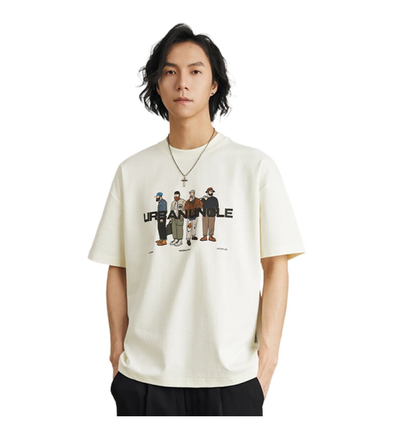 2024 Stampate T-Shirt Sciolto Tempo Libero Girocollo Uomini - NDP8030