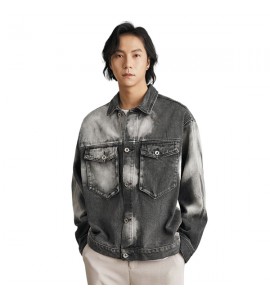 2024 Moda Denim Giacche Ricamate Con Colletto Risvoltato Uomini - DT8002