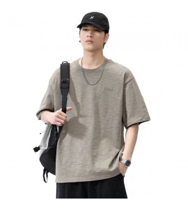 2024 Ricamate Girocollo T-Shirt Sciolto Tempo Libero Uomini - XZ2682