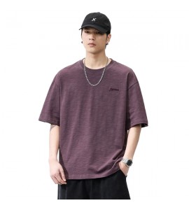 2024 Ricamate Girocollo T-Shirt Sciolto Tempo Libero Uomini - XZ2682