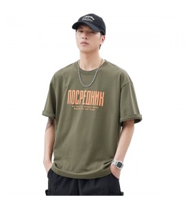 2024 Stampate T-Shirt Sciolto Cotone Tempo Libero Girocollo Uomini - XZ2681