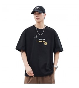 2024 Retro Cotone T-Shirt Sciolto Stampate Girocollo Uomini - XZ6230