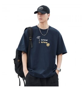 2024 Retro Cotone T-Shirt Sciolto Stampate Girocollo Uomini - XZ6230