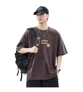 2024 Retro Cotone T-Shirt Sciolto Stampate Girocollo Uomini - XZ6230