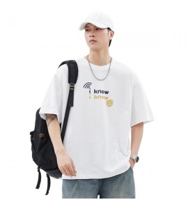 2024 Retro Cotone T-Shirt Sciolto Stampate Girocollo Uomini - XZ6230