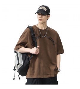 2024 T-Shirt Tempo Libero Sciolto Girocollo Stampate Uomini - XZ6231