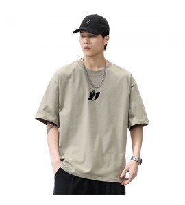 2024 Cotone T-Shirt Girocollo Sciolto Tempo Libero Uomini - XZ6209