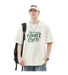 2024 Cotone T-Shirt Stampate Tempo Libero Girocollo Sciolto Uomini - XZ6276