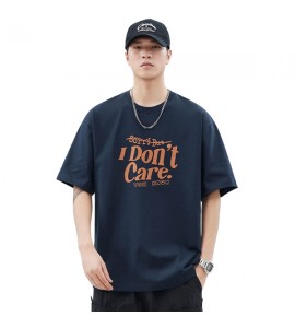 2024 Cotone T-Shirt Stampate Tempo Libero Girocollo Sciolto Uomini - XZ6276