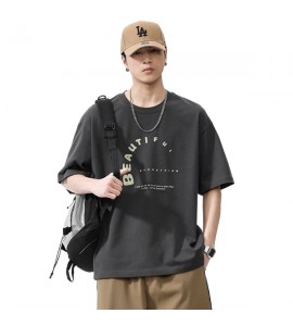 2024 Stampate Girocollo T-Shirt Sciolto Cotone Tempo Libero Uomini - XZ6260