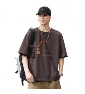 2024 Stampate Girocollo T-Shirt Sciolto Cotone Tempo Libero Uomini - XZ6260