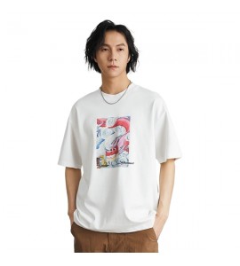 2024 Stampate T-Shirt Moda Girocollo Tempo Libero Sciolto Uomini - ADM8902