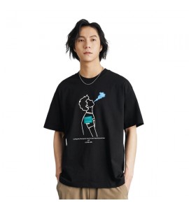 2024 Cotone T-Shirt Stampate Sciolto Girocollo Tempo Libero Uomini - SD6376