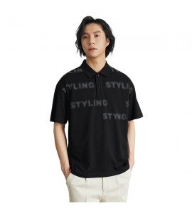 2024 Stampate Sciolto Polo Tempo Libero Con Colletto Risvoltato Uomini - TPH98013