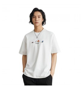 2024 Girocollo T-Shirt Ricamate Tempo Libero Sciolto Uomini - AG8638