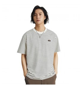 2024 A Righe T-Shirt Sciolto Girocollo Tempo Libero Uomini - BL6836