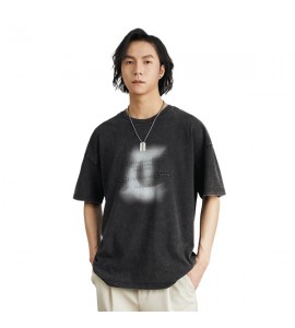 2024 Cotone T-Shirt Sciolto Girocollo Tempo Libero Cotone Uomini - SJD8897