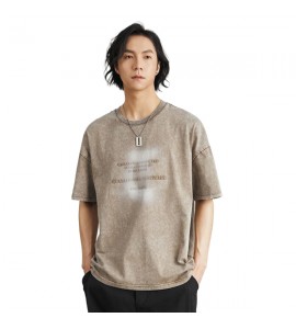 2024 Cotone T-Shirt Sciolto Girocollo Tempo Libero Cotone Uomini - SJD8897