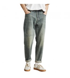 2024 Sottile e Leggero Jeans Sciolto Dritto Tempo Libero Uomini - YJH88352
