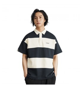 2024 Cotone Polo Sciolto A Righe Con Colletto Risvoltato Uomini - NDP7015