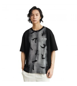 2024 Moda T-Shirt Sciolto Senso Progettuale Girocollo Tempo Libero Uomini - XB7161