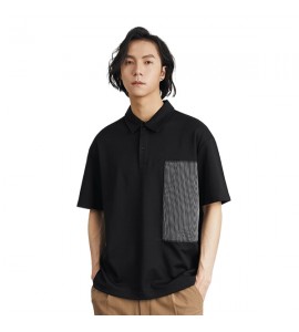 2024 Seta di Ghiaccio Polo Con Colletto Risvoltato A Righe Sciolto Uomini - GS6005