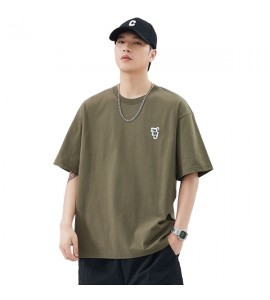 2024 T-Shirt Cotone Tempo Libero Sciolto Girocollo Uomini - XZ6210