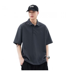 2024 Polo Ricamo Semplice Con Colletto Risvoltato Sciolto Uomini - XZ6279