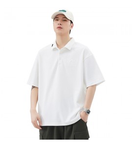 2024 Polo Ricamo Semplice Con Colletto Risvoltato Sciolto Uomini - XZ6279