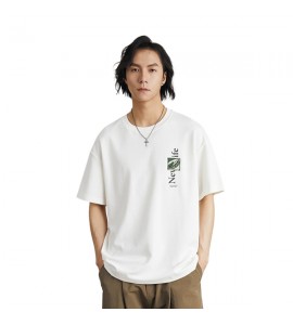 2024 Cotone T-Shirt Ricamo Sciolto Moda Tempo Libero Girocollo Uomini - IM2862