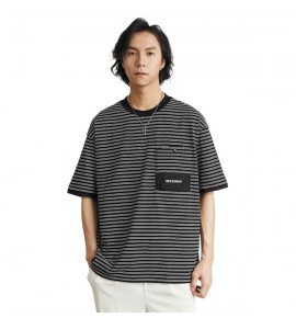 2024 A Righe T-Shirt Sciolto Girocollo Tempo Libero Moda Uomini - XB7151