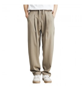 2024 Seta di Ghiaccio Sottile e Leggero Sciolto Dritto Pantaloni Casual Uomini - ZW0308