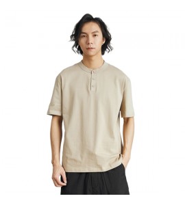 2024 Cotone T-Shirt Sottile e Leggero Style Chinois Girocollo Sciolto Uomini - SF8001