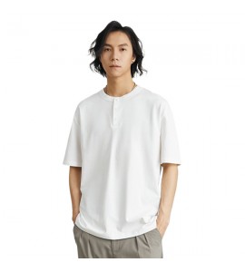 2024 Cotone T-Shirt Sottile e Leggero Style Chinois Girocollo Sciolto Uomini - SF8001