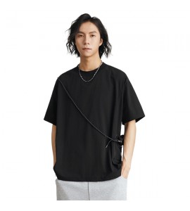 2024 Seta di Ghiaccio Sottile e Leggero T-Shirt Girocollo Sciolto Uomini - ZW0610