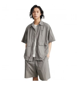 2024 Sottile e Leggero Camicie + Short Sciolto Tempo Libero Uomini - HG2651