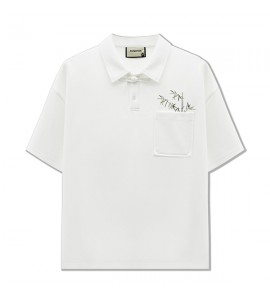 2024 Style Chinois Ricamo Polo Senso Progettuale Con Colletto Risvoltato - ZW0715