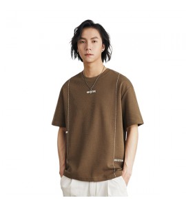 2024 Stampate T-Shirt Sciolto Semplice Girocollo Tempo Libero Uomini - XHL91095