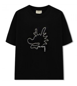 2024 Ricamo T-Shirt Girocollo Sciolto Tempo Libero Moda Uomini - ZW0599