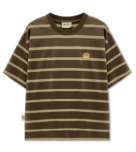 2024 Ricamo A Righe T-Shirt Sciolto Girocollo Tempo Libero Uomini - ZW0516