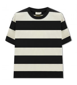 2024 Cotone A Righe T-Shirt Sciolto Girocollo Tempo Libero Uomini - ZW0593