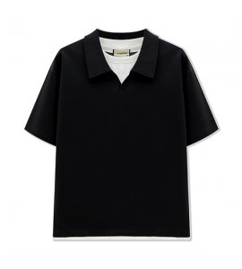 2024 Senso di Lusso Polo Sciolto Tempo Libero Con Colletto Risvoltato Uomini - ZW0726