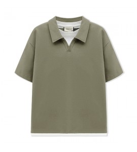 2024 Senso di Lusso Polo Sciolto Tempo Libero Con Colletto Risvoltato Uomini - ZW0726