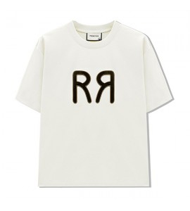 2024 Cotone Ricamo T-Shirt Sciolto Girocollo Tempo Libero Uomini - ZW0652