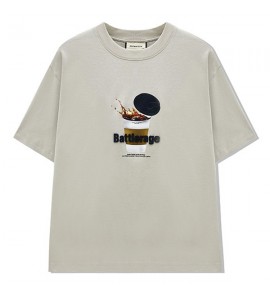 2024 Senso Progettuale Stampate T-Shirt Sciolto Girocollo Tempo Libero Uomini - ZW0665