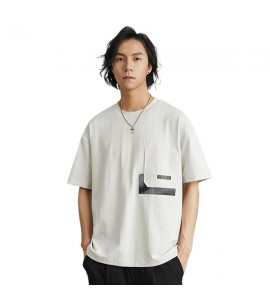 2024 Senso Progettuale T-Shirt Sciolto Tempo Libero Girocollo Uomini - XB7153