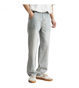 2024 Colore Chiaro Jeans Sciolto Dritto Tempo Libero Tempo Libero Uomini - SK1013