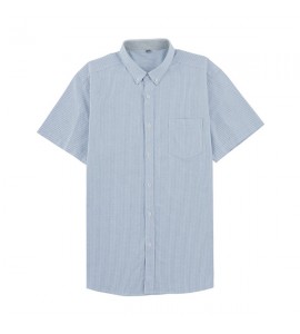 2024 A Righe Camicie Tempo Libero Con Colletto Risvoltato Uomini - D2001