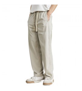 2024 A Righe Seta di Ghiaccio Pantaloni Casual Sciolto Dritto Uomini - JJ5293